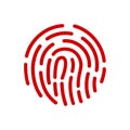 Fingerprint scanning icon sign Ã¢â¬â for stock Royalty Free Stock Photo